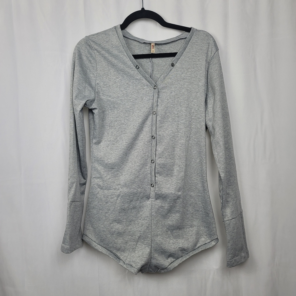 EUC Roma Confidential Gray Bodysuit, Size L/XL